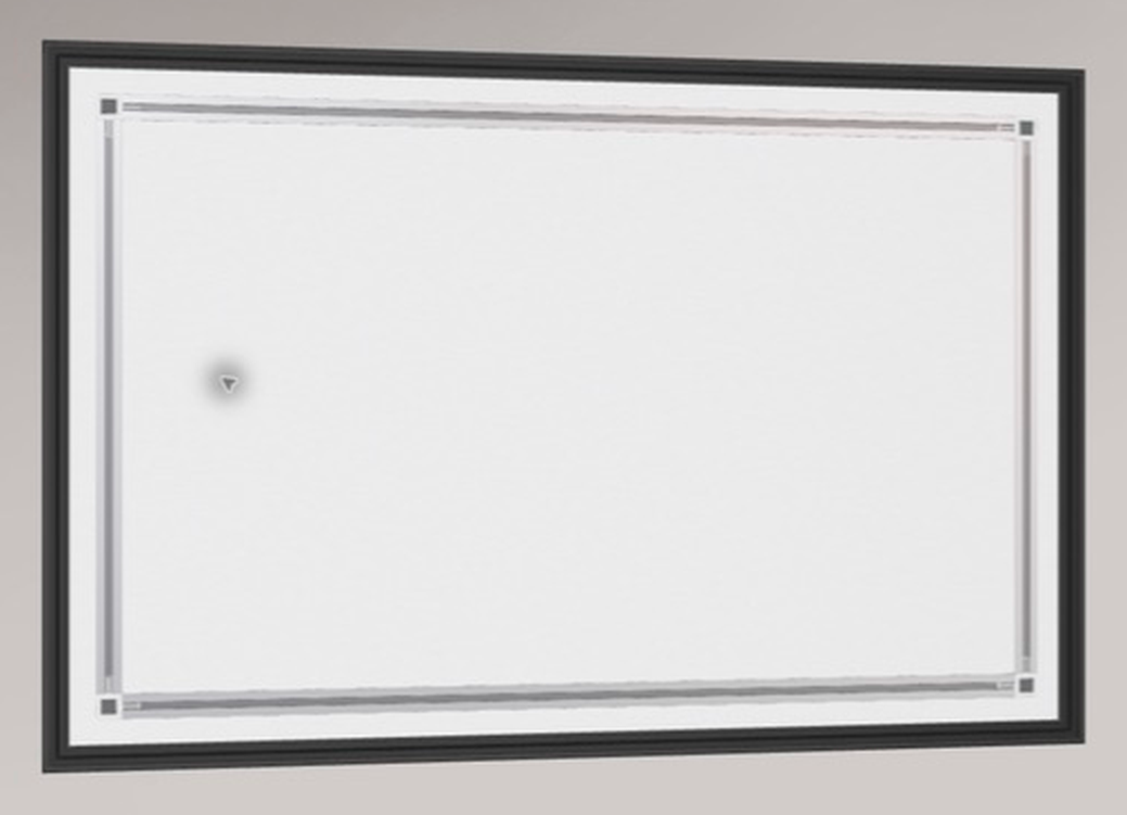 Weißer Lichtkreis vor rauer Wand – Rückseite und Aufhängung