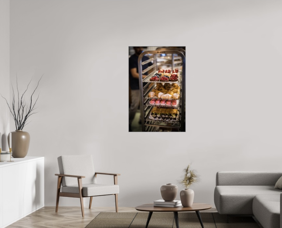 Etagere mit belegten Brötchen – Raumansicht