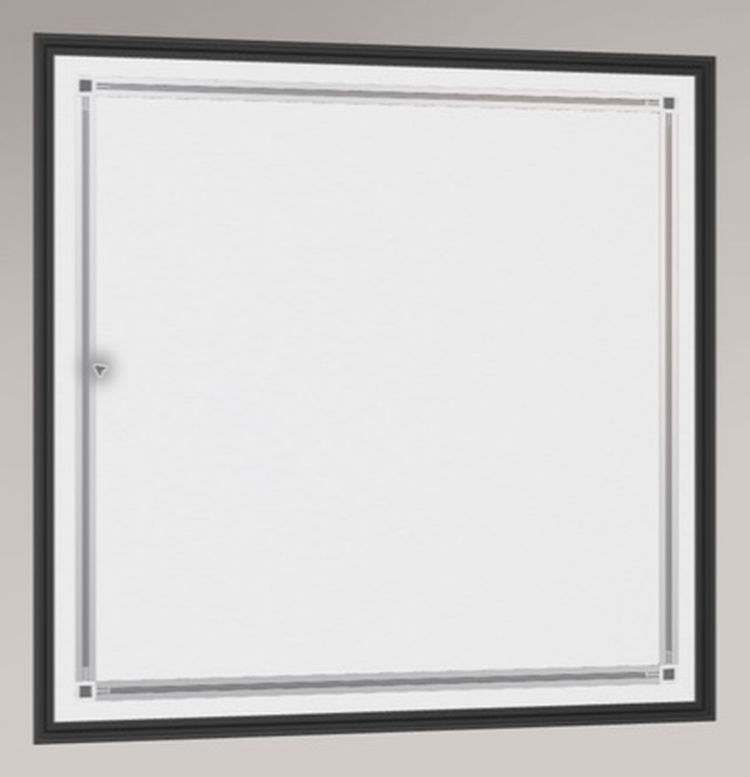 Mauer- und Metalldetail, Schwarzweiß – Rückseite und Aufhängung