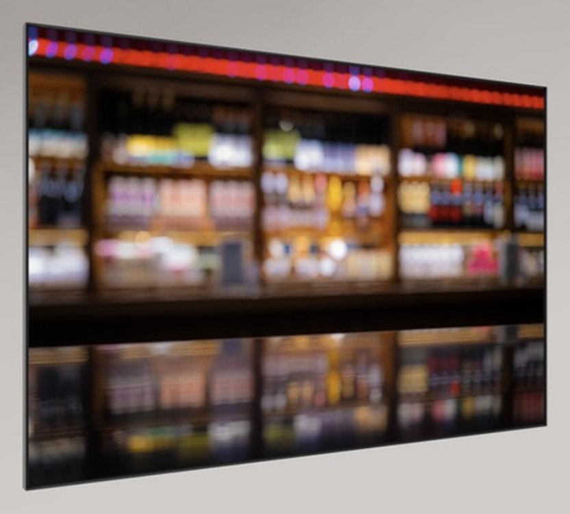 Farbige Regalfront mit Spiegelung – Produktansicht