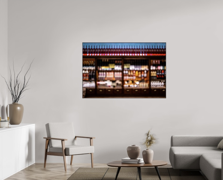 Symmetrische Regalfront – Raumansicht